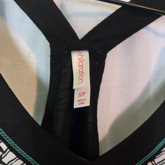 Xhilaration tank top womens Small black white chevron racerback a-line - Picture 6 of 7